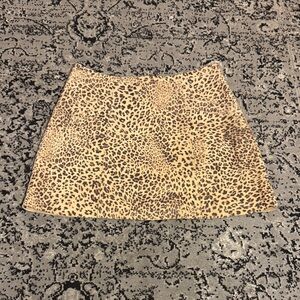 Tan cheetah print suede Mini Skirt by Joie